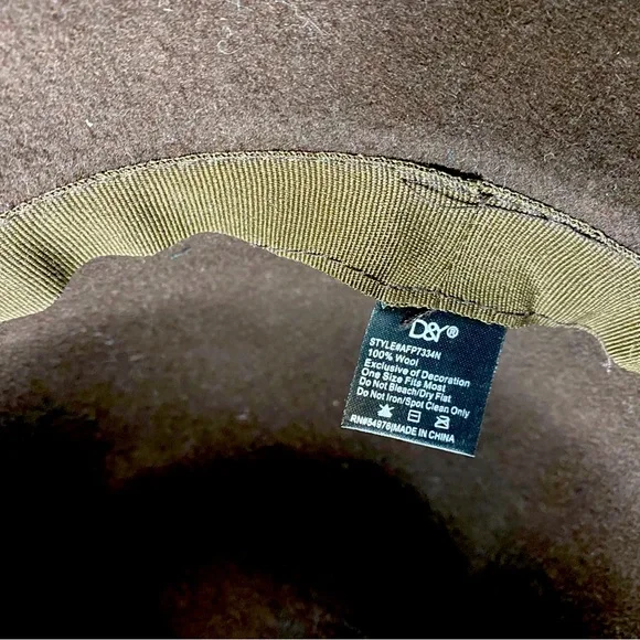 D&Y Wool Floppy Hat In Chocolate Brown - Picture 6 of 11